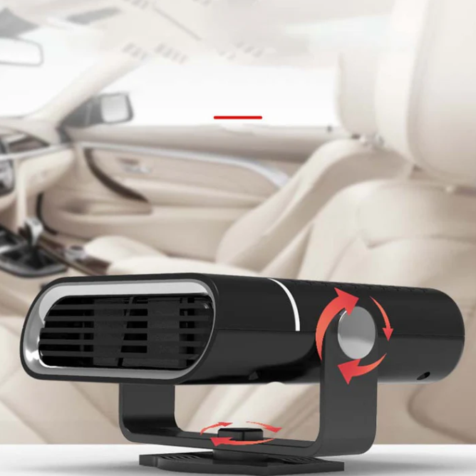 Φορητή θερμάστρα αυτοκινήτου 2 σε 1 με περιστροφή 360°